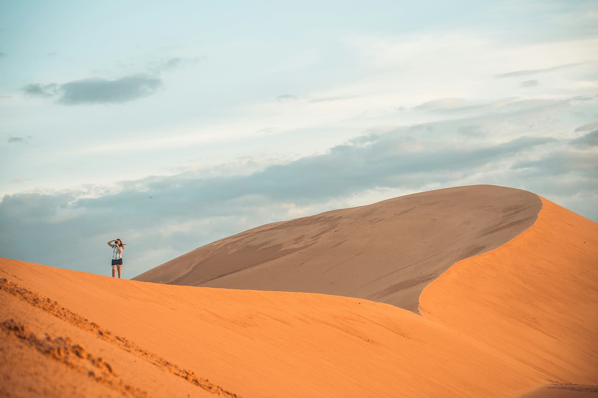 Red sand dunes Mui Ne Vietnam